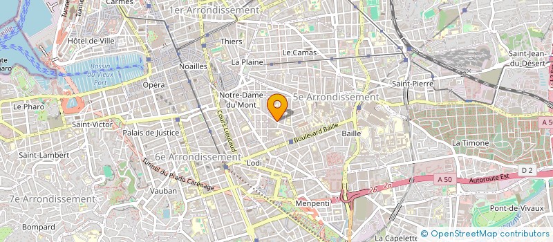 localisation de l'entreprise G.I.C. LES VOILES à MARSEILLE
