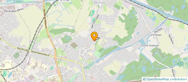 localisation de l'entreprise G.I.D. ASSURANCES  BEUVRY