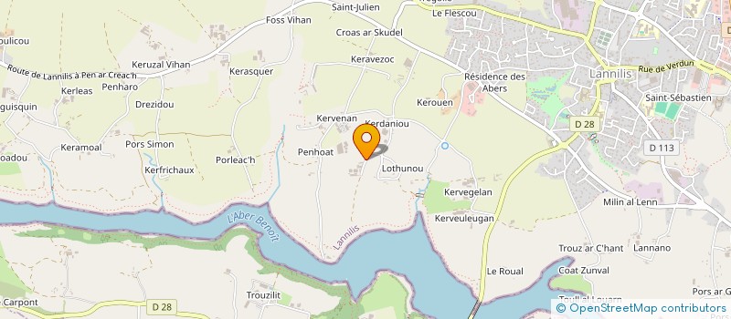 localisation de l'entreprise G.I.E DE POULTOUSOC à LANNILIS