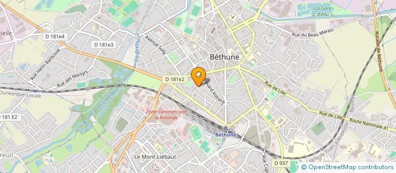 localisation de l'entreprise G.I.E. DOMARTOIS à BETHUNE