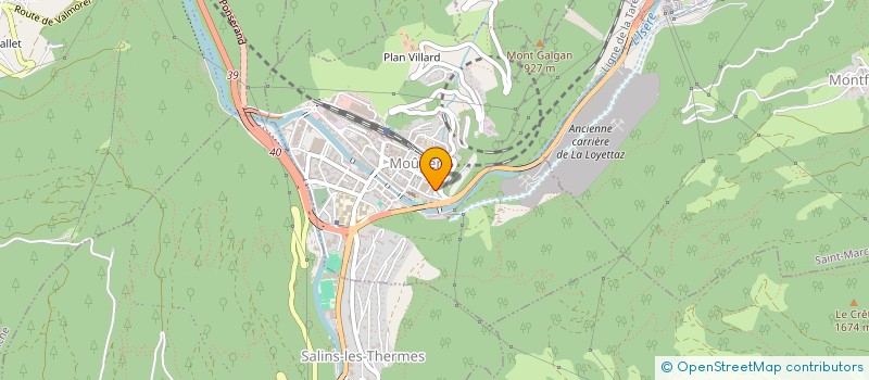 localisation de l'entreprise G.I.E SCANNER DE L'AGGLOMERATION DE MOUTIERS  MOUTIERS