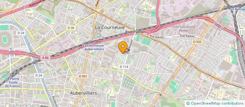 localisation de l'entreprise G.I.L.D.  AUBERVILLIERS