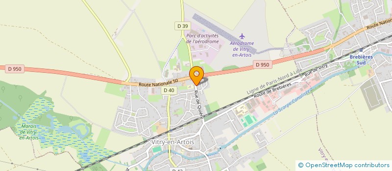 localisation de l'entreprise G.I.O.P.  VITRY-EN-ARTOIS