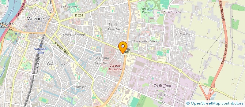 localisation de l'entreprise G I T IMMO à VALENCE