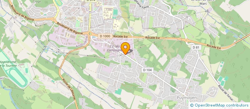 localisation de l'entreprise G.INVEST à ANGOULEME