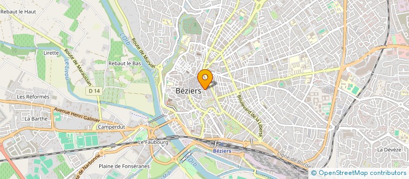 localisation de l'entreprise G'INVEST  BEZIERS