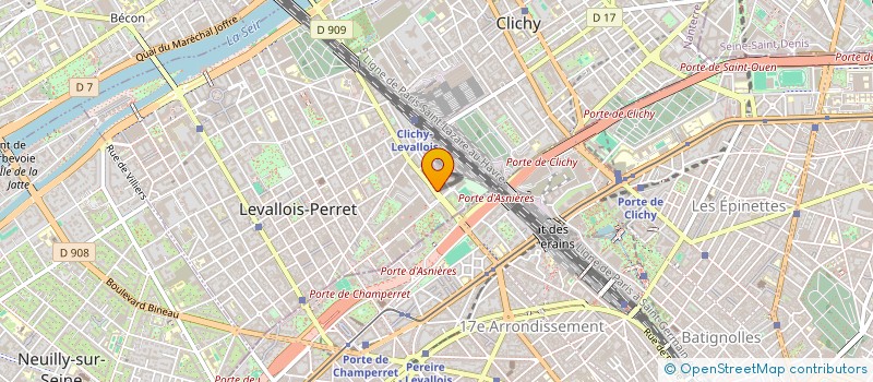 localisation de l'entreprise G&J DESIGN à LEVALLOIS-PERRET