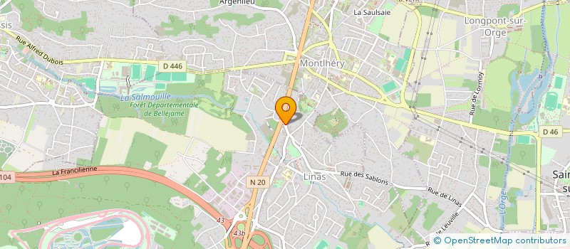 localisation de l'entreprise G.J.P. à LINAS