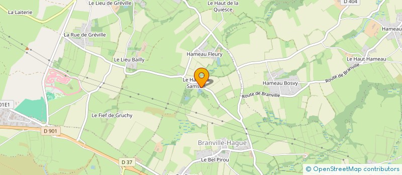 localisation de l'entreprise G'JARDIN50  LA HAGUE