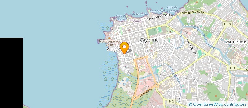 localisation de l'entreprise G.K PROD à CAYENNE