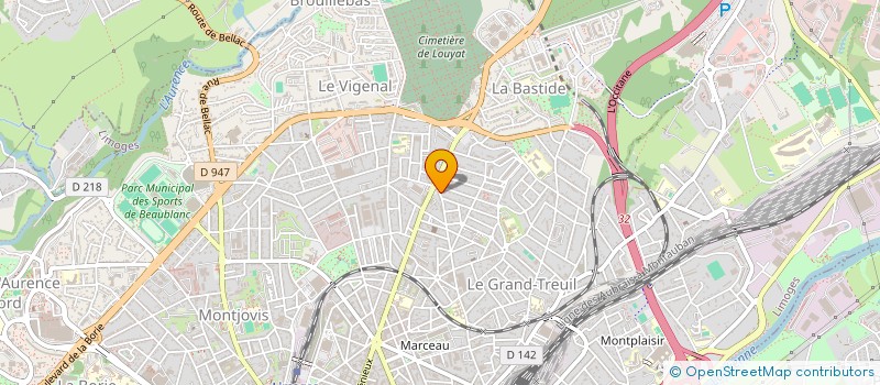 localisation de l'entreprise G L A 87 à LIMOGES