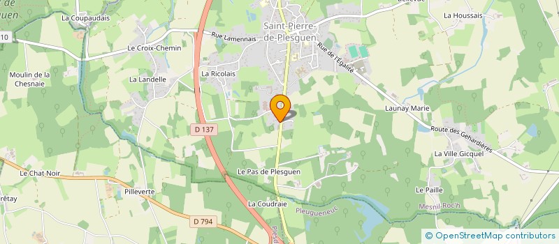 localisation de l'entreprise G.L.A.S.S.  MESNIL-ROC'H