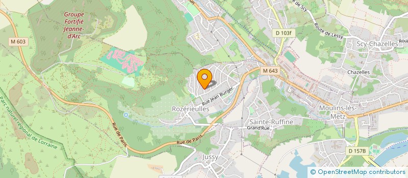 localisation de l'entreprise G L E  ROZERIEULLES