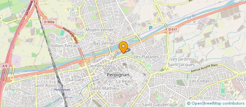 localisation de l'entreprise G.L.F.  PERPIGNAN