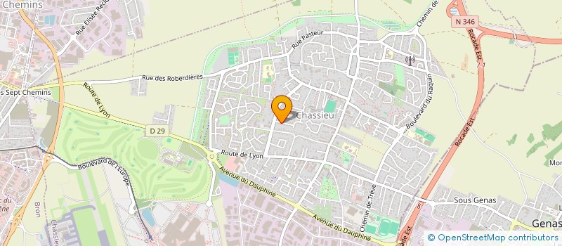 localisation de l'entreprise G.L.I.V.  CHASSIEU