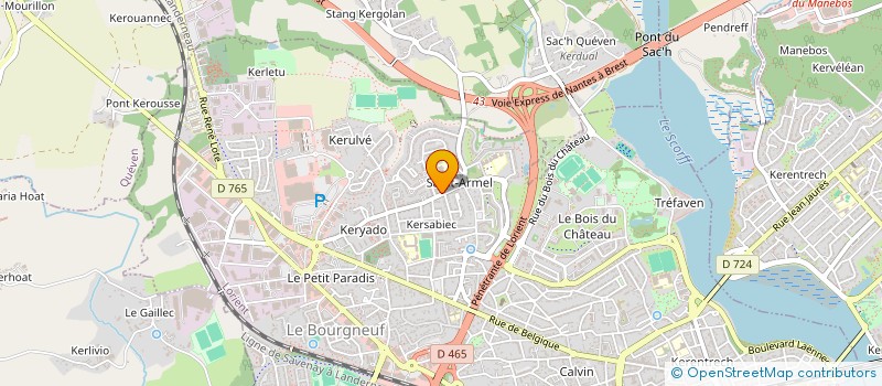 localisation de l'entreprise G.L.M.  LORIENT