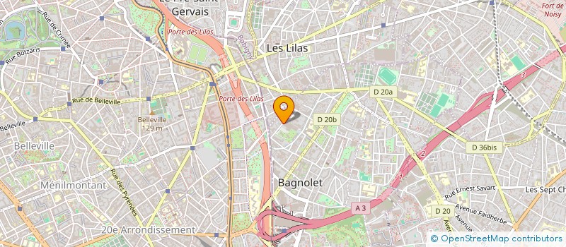 localisation de l'entreprise G.L.O.B. à BAGNOLET