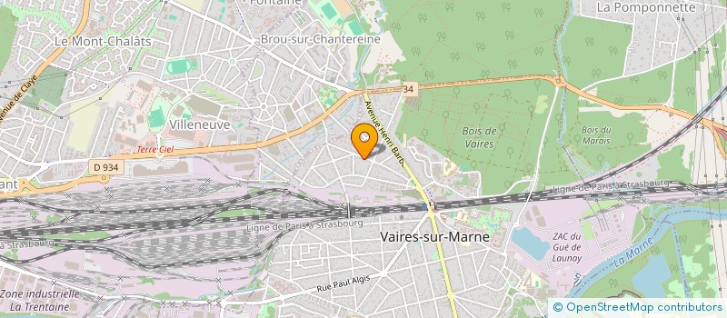 localisation de l'entreprise G.L.P.B.  VAIRES-SUR-MARNE