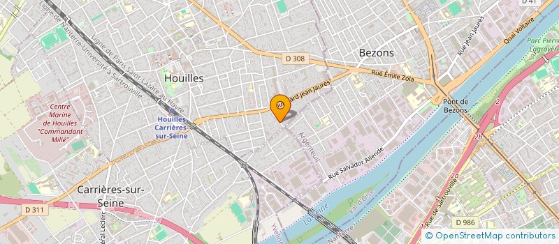 localisation de l'entreprise G.L.S  HOUILLES