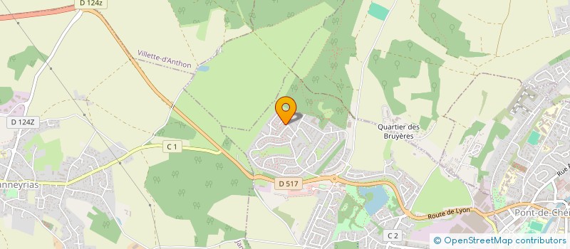 localisation de l'entreprise G.L.S. à CHARVIEU-CHAVAGNEUX