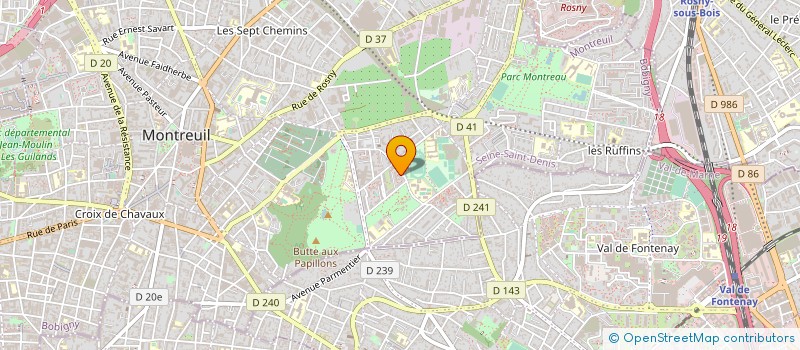 localisation de l'entreprise G.L.TACO à MONTREUIL