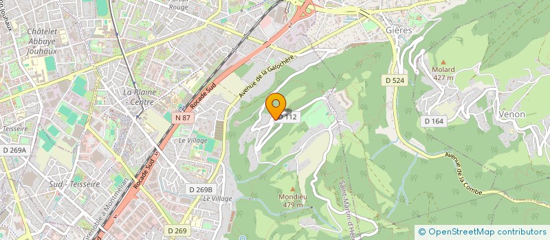 localisation de l'entreprise G.L.V.N.  SAINT-MARTIN-D'HERES