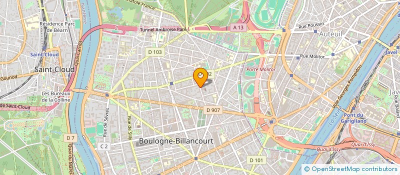 localisation de l'entreprise G. LUCAS à BOULOGNE-BILLANCOURT
