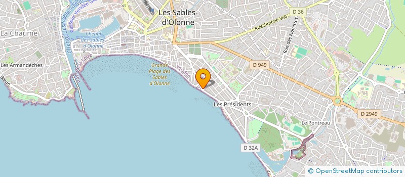 localisation de l'entreprise G.M à LES SABLES D'OLONNE