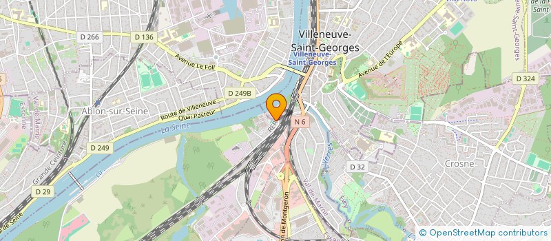 localisation de l'entreprise G.M.  VILLENEUVE-SAINT-GEORGES