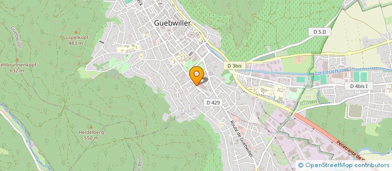 localisation de l'entreprise G.M.A.  GUEBWILLER