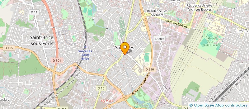 localisation de l'entreprise G.M.A.E.  SARCELLES