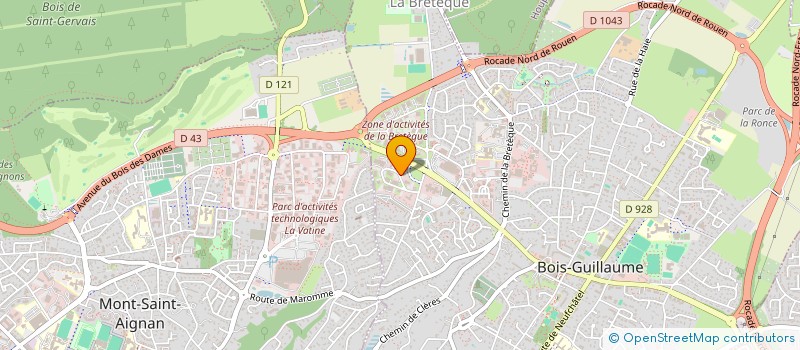 localisation de l'entreprise G M ACOUSTIQUE à BOIS-GUILLAUME