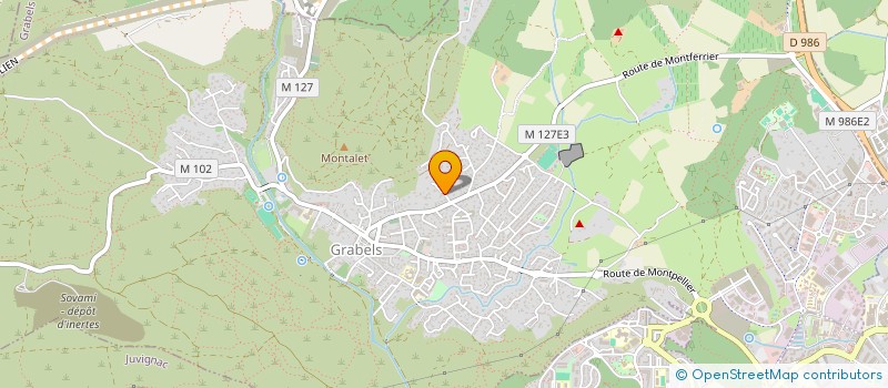 localisation de l'entreprise G.M.C  GRABELS