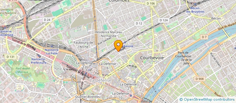 localisation de l'entreprise G & M CONSULTING à COURBEVOIE