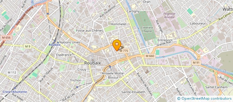 localisation de l'entreprise G.M.D.T à ROUBAIX