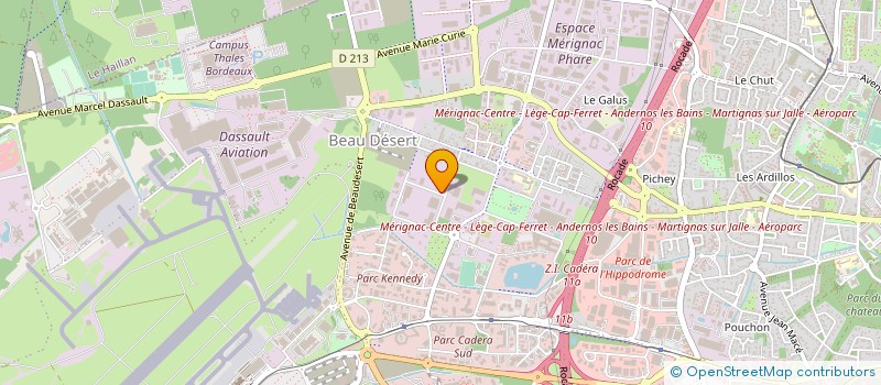 localisation de l'entreprise G.M. DEVELOPPEMENT GESTION à MERIGNAC
