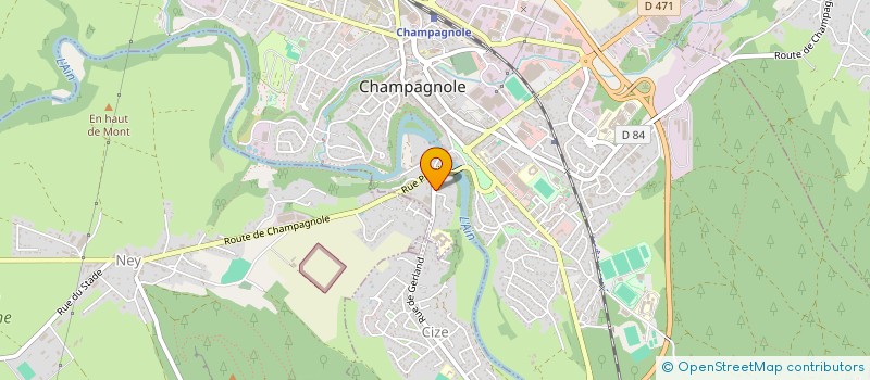 localisation de l'entreprise G.M.E. IMMOBILIER  CHAMPAGNOLE