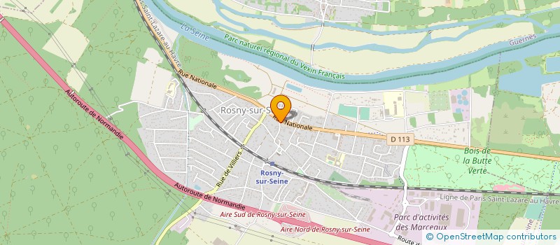 localisation de l'entreprise G.M ELECTRICITE à ROSNY-SUR-SEINE