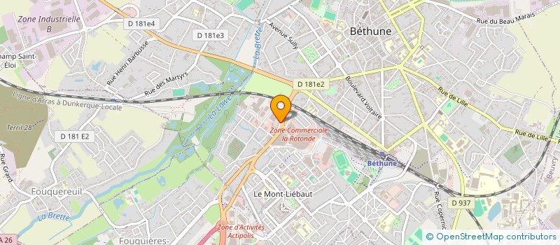 localisation de l'entreprise G.M. ELECTRICITE à BETHUNE