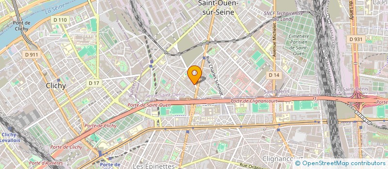 localisation de l'entreprise G.M.F. à SAINT-OUEN-SUR-SEINE