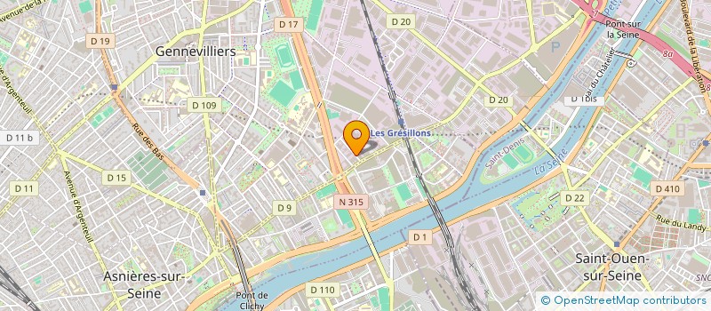 localisation de l'entreprise G.M.G. à GENNEVILLIERS