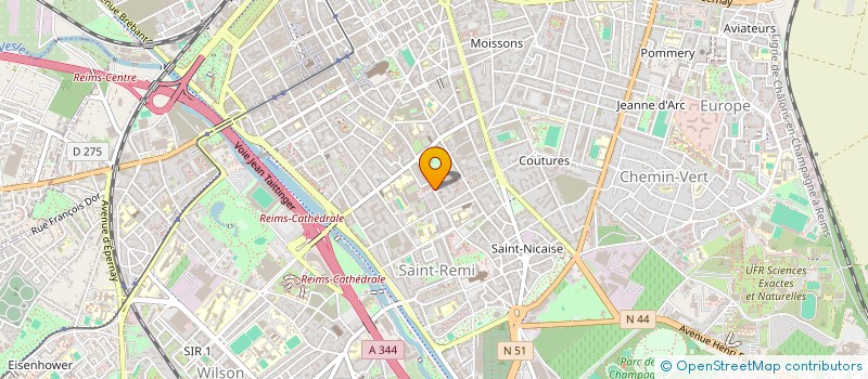 localisation de l'entreprise G M G ALIMENTAIRE à REIMS