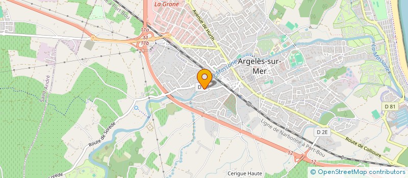 localisation de l'entreprise G.M.G.R à ARGELES-SUR-MER