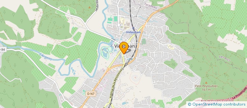 localisation de l'entreprise G.M.G.TAXI  VIDAUBAN