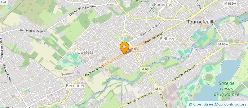 localisation de l'entreprise G.M.H.  TOURNEFEUILLE