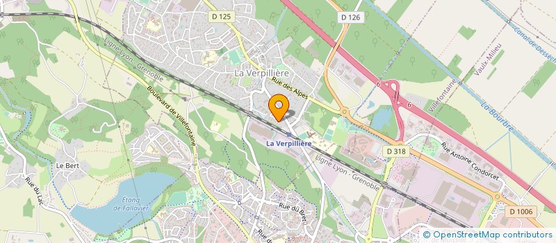 localisation de l'entreprise G & M INNOV à LA VERPILLIERE