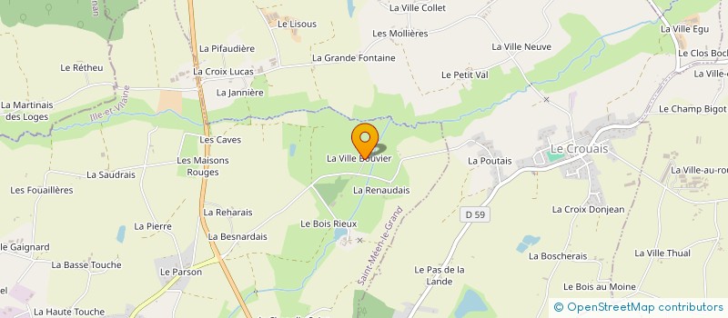 localisation de l'entreprise G.M.J.  SAINT-MEEN-LE-GRAND