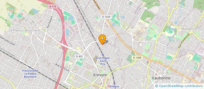 localisation de l'entreprise G.M.J. à ERMONT