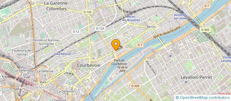 localisation de l'entreprise G M LAVERIE à COURBEVOIE