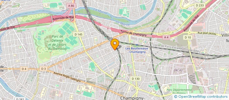 localisation de l'entreprise G.M.M.  CHAMPIGNY-SUR-MARNE